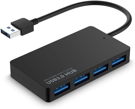 USB 3.0-hubb 4-portars splitter - Höghastighetsdataadapter för bärbara datorer och PC