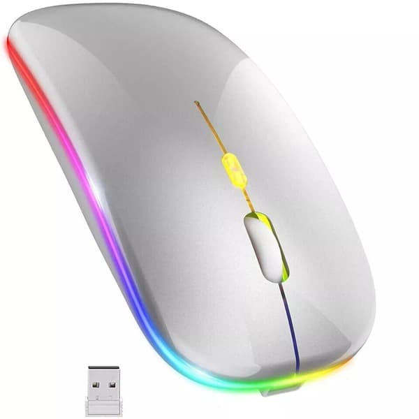 Trådlös uppladdningsbar optisk tyst mus USB PC Laptop