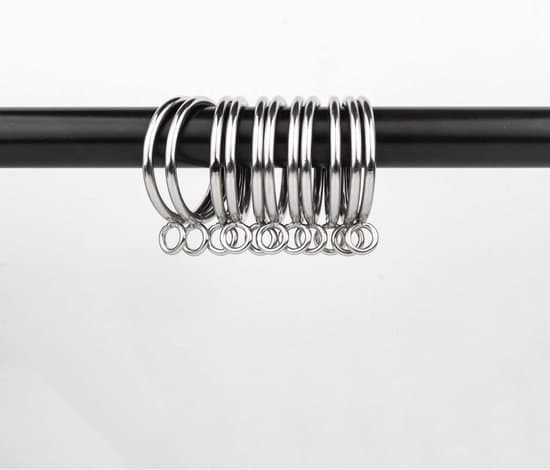 50-pack 3,8 cm metallgardinringar, duschdraperi- och bokbindningsringar
