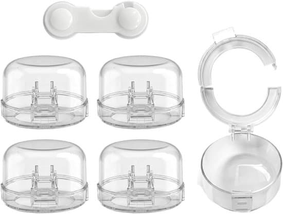 Spisvredsskydd - Säkerhetsskydd - Lämpliga för barn utomhus - Transparent design - 5-pack - Transparent