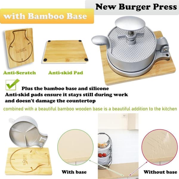 Hamburgerpress Patty Maker Justerbar Fjäder