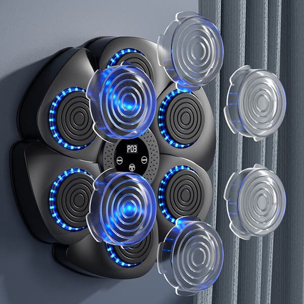 Boxningsmaskin Bluetooth Träning Slagväggfäste Musik Elektronisk Utrustning Vit