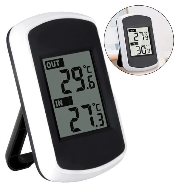 Trådlös digital inomhus-/utomhustermometer väderstation med LCD-display