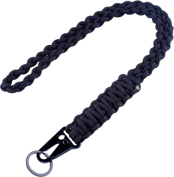 Kraftig flätad Paracord Halsrem Nyckelring
