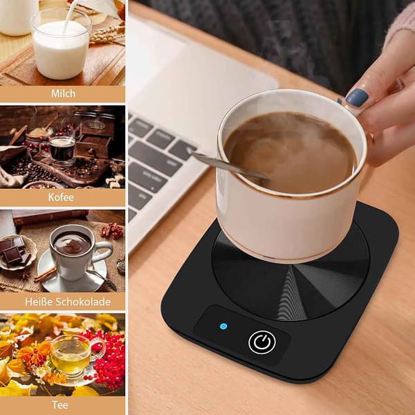 USB isoleret kopmåtte, 45°C – Perfekt til kaffe og te.