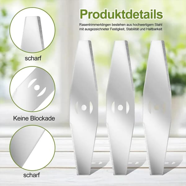 Plæneklipperblade, 24-pak rustfrit stål, 15 cm, holdbare udskiftningsblade til buskryddere