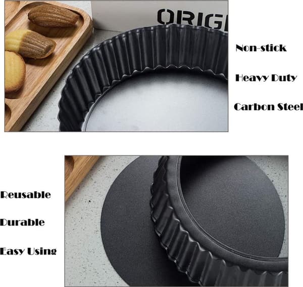 Minipajformar, 6 minipajformar, 12 cm i diameter, non-stick-beläggning.