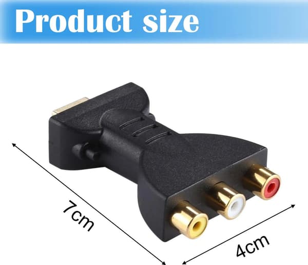 Denne adapter er til HDMI til 3x RCA adapterkabler (til HD til HDMI adapterkabler).