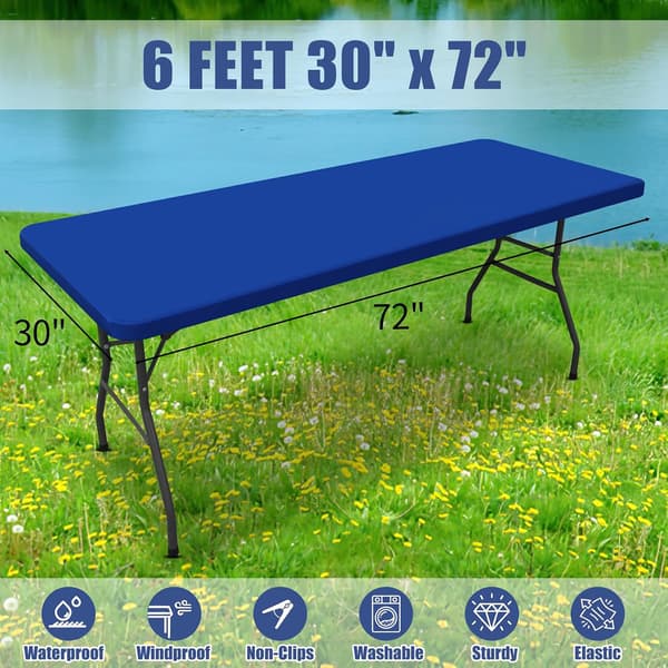 Stretch rektangulära dukar, 2-pack, 1,8 meter stretchdukar, för picknick, utomhusaktiviteter och fester. Maskintvättbar, stretch...