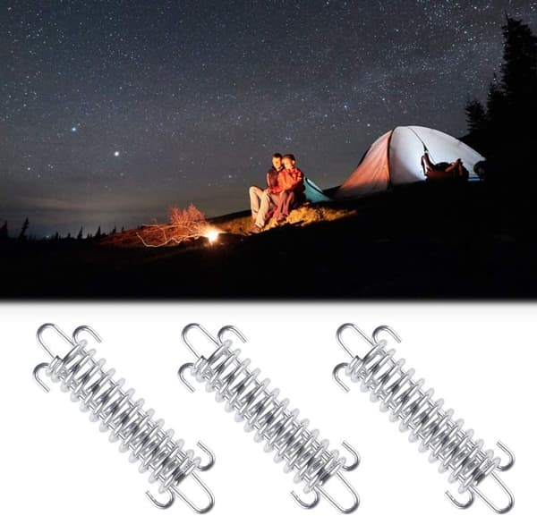 10 spændingsfjedre i rustfrit stål til markiser, tilbehør til campingteltmarkiser - teltstrammere