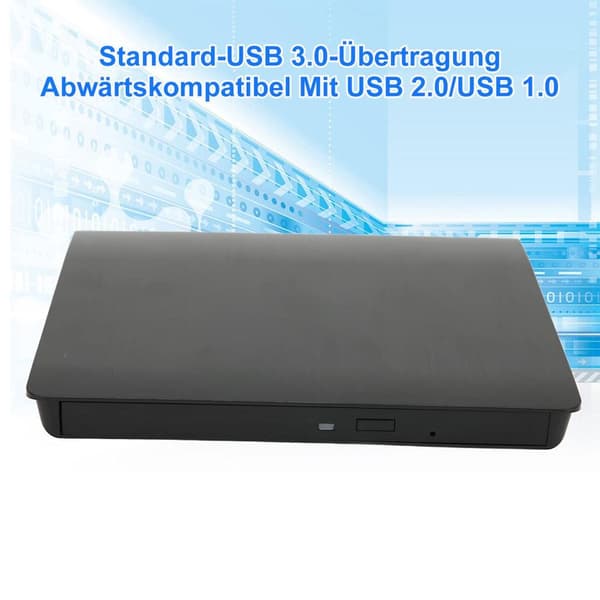 Eksternt DVD/CD-drev, USB 3.0 og USB-C, +/- RW ROM, til MacBook, Windows 11/10/8/7/XP, Linux