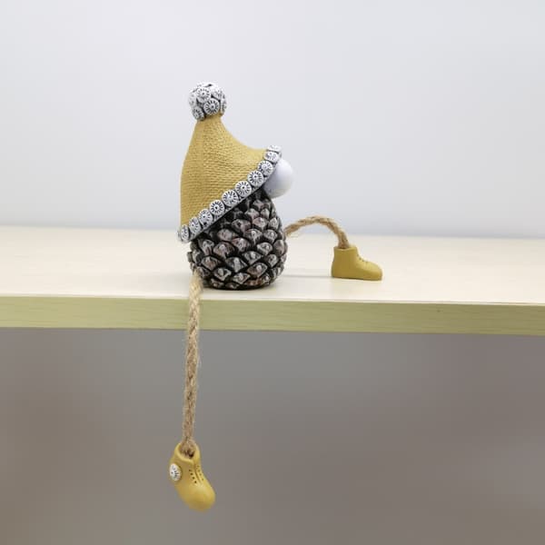 Mini kottetomte-staty julgransprydnad heminredning