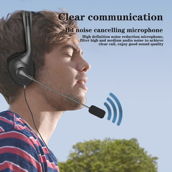 3,5 mm Jack Trådbundet Headset Mikrofon Dator Callcenter