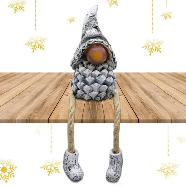 Mini kottetomte-staty julgransprydnad heminredning