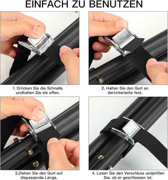 Bindestropper - 2 meter - Bindestropper - Kabelbindere - 6 stk. - Kabelbindere - Sort