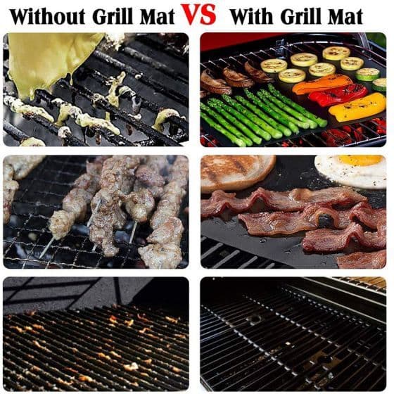 Stycken BBQ Grillmatta Återanvändbar Plåt Matlagning Non-Stick Ugnsfoder Bakplåt