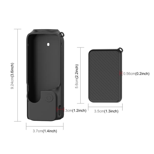 Silikone beskyttelsesetui til DJI Osmo Pocket 3, sort, 2-delt sæt