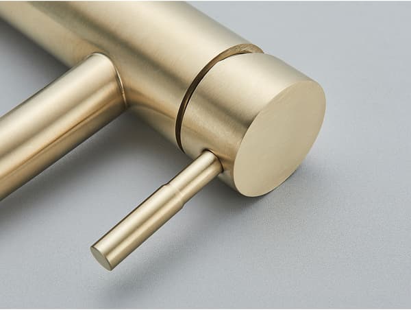 Badeværelsesarmatur Vask Installation Et-grebs Rustfrit Stål Guld 16cm