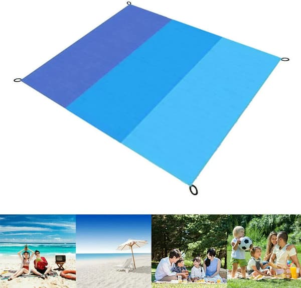 200 x 140 cm WP strandmatta, sandtät, picknick campingfilt, strandfilt