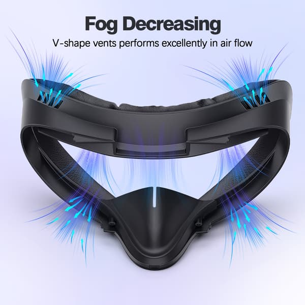 Meta/Oculus Quest 2 Ansiktsmaskställ Andningsbart PU-läder VR-tillbehör
