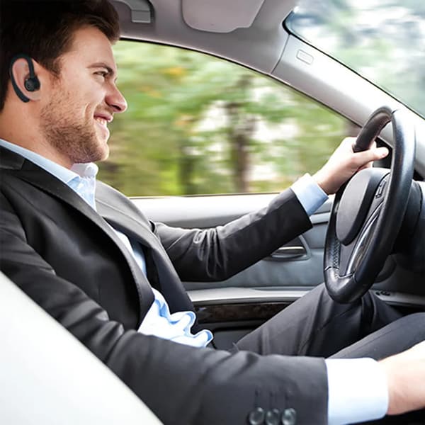 Mono Bluetooth 4.1 headset med mikrofon til håndfri opkald, Android, ultralet in-ear.