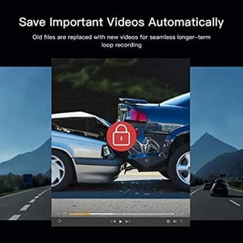 4-tommer bil-dashcam med tre linser og high-definition nattesyn