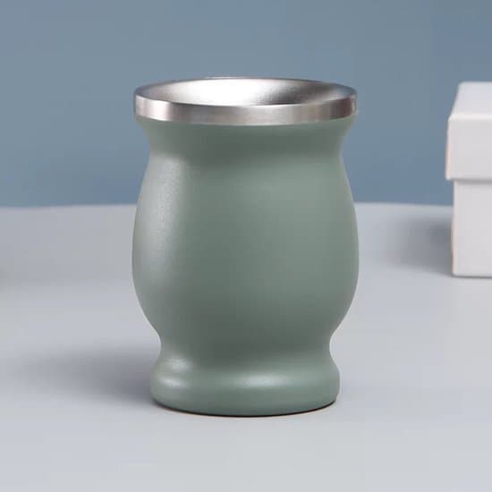 Moderne Mate Te Kopper, Mate Te Startsæt, Rustfrit Stål, Dobbeltvægget, Tre-delt Sæt, Tekopper, Traditionel