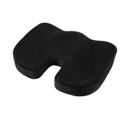 Gel Memory Foam U-formad kudde Svart sammet 44x34x8cm