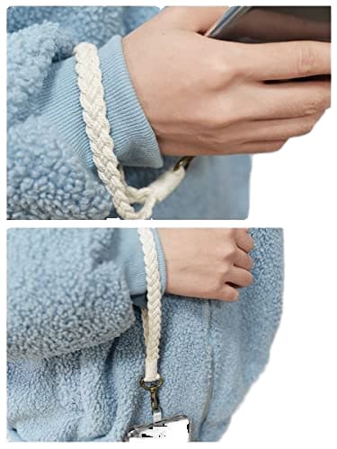 2-delt vævet nøglering, armbåndsnøglering, med sort og hvid patch
