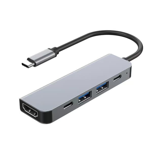 Hub, dockingstation, adapter, 5-i-1, egnet til MacBook, Pro, Air, M1/M2, 4K, HDMI