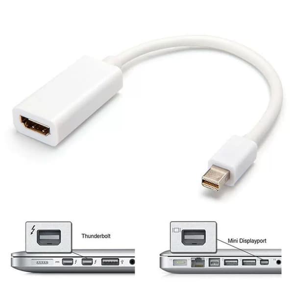 L09 25cm Mini DisplayPort (DP) til HDMI-adapterkabel, egnet til Apple Macbook Pro