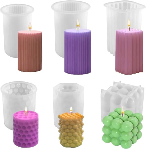 6 stycken ljus silikonform