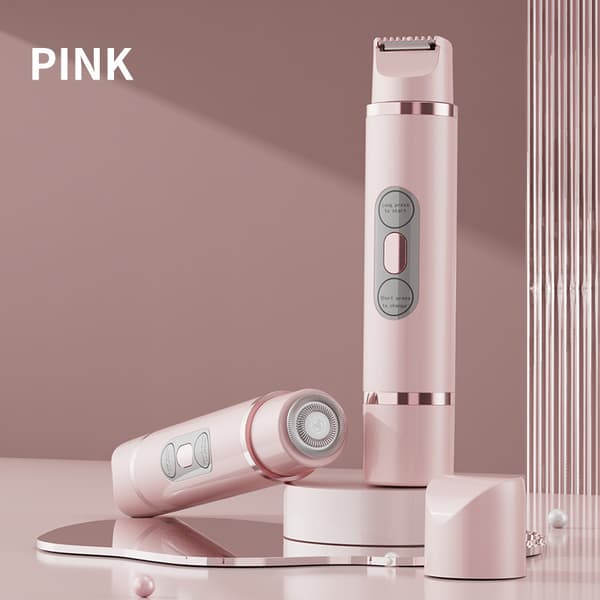 Naisten sähköinen karvanpoistolaite 2-in-1 - Pinkki