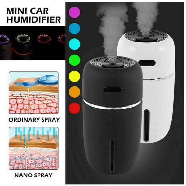 Luftrenser Essentiel USB Olie Diffuser Bil Hjem Luftfugter Friskere Aroma Sort