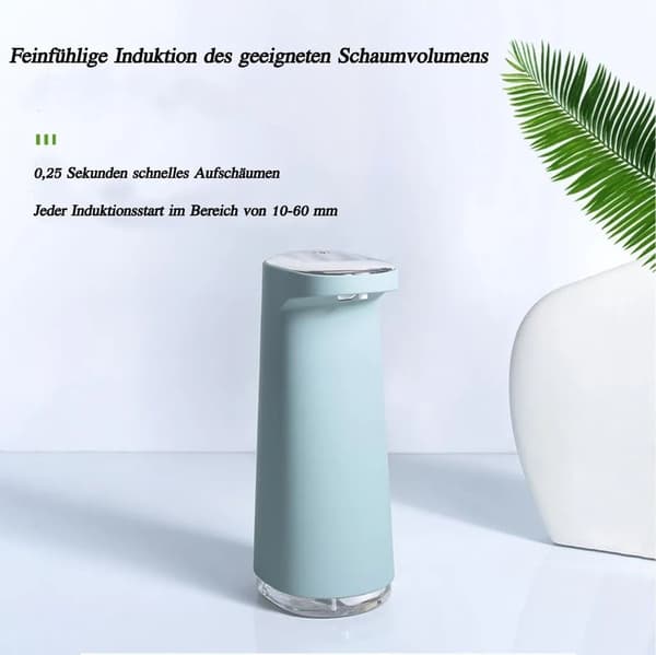 Automatisk sæbedispenser, opvaskemiddeldispenser, 450 ml, USB genopladelig, IPX4 WP, hvid