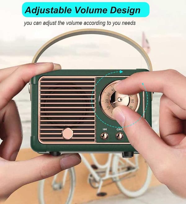 Sød Retro Vintage Trådløs Desktop Bluetooth Højttaler (Grøn)