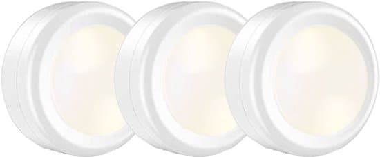 Batteridrivna LED-spotlights med fjärrkontroll, 3-pack.