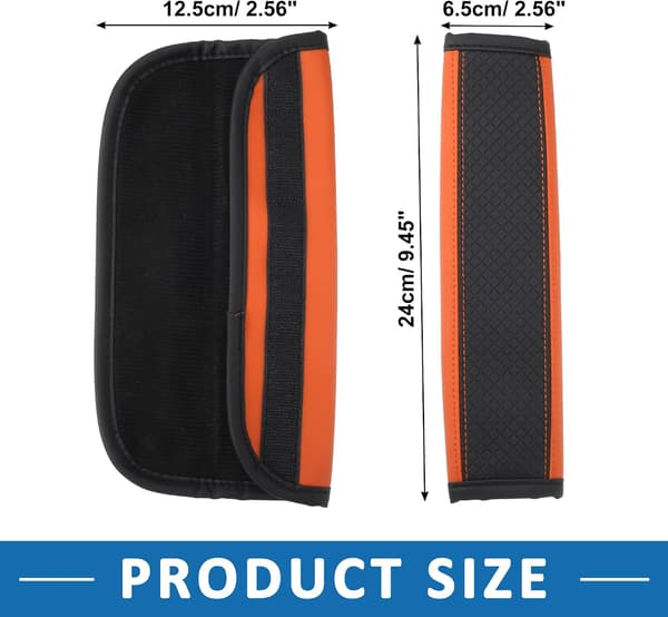 Bilbältesskydd axelvadd läderväska, 2-pack