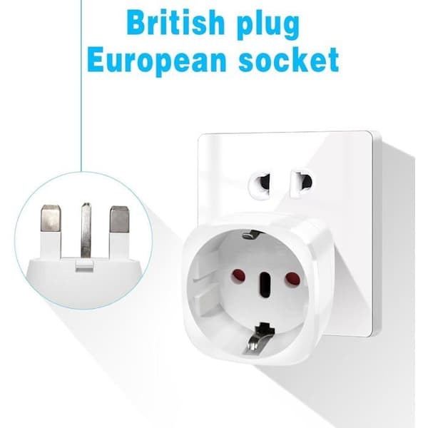 Todelt UK stikadapter sæt, Frankrig til UK rejseadapter, stikadapter