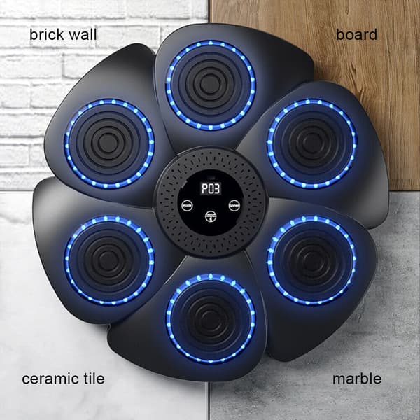 Boxningsmaskin Bluetooth Träning Slagväggfäste Musik Elektronisk Utrustning Vit