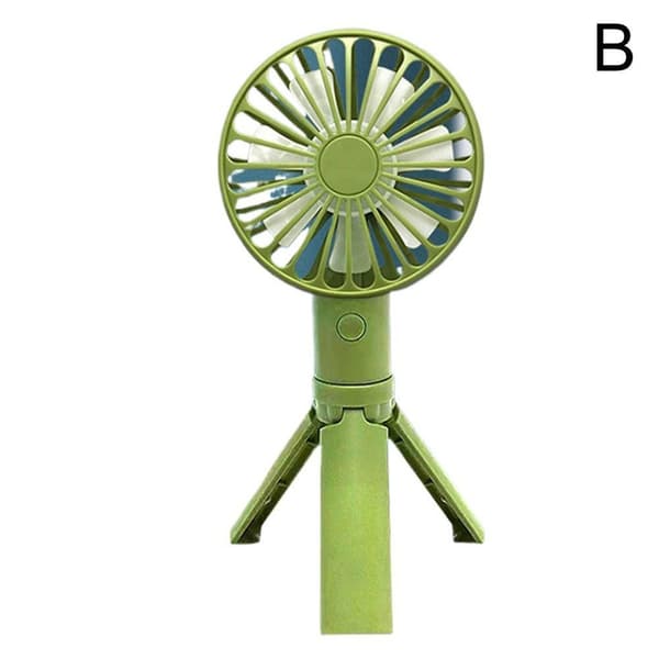 Grøn Bærbar Håndholdt Mini Ansigtsventilator 3 Hastigheder Genopladelig Sammenfoldelig
