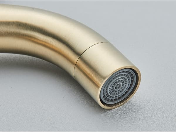 Badeværelsesarmatur Vask Installation Et-grebs Rustfrit Stål Guld 16cm