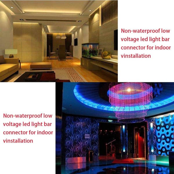 20-delt LED-strip tilbehørssæt: 4-bens L-stik, gapless stik til 10 mm SMD 5050