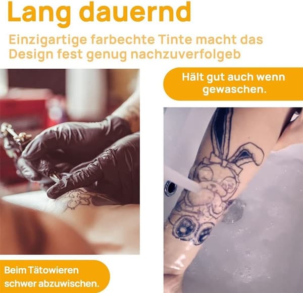 Tatuering överföringspapper - 25 ark A4 karbonpapper, stencilpapper, masterpapper, termiskt stencilpapper med pro-bläck