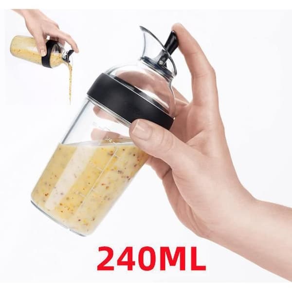 Salatdressing Shakerkop - 240 ml - Sort - Rustfrit Stål - Sauceblender