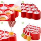Silikon Mini Popsicle Formar Klubba Form Lätt att ta ur Isglass