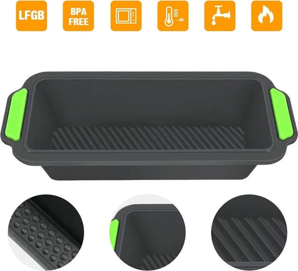 Silikone bageforme, tofarvede silikone toastforme, farverige DIY kageforme