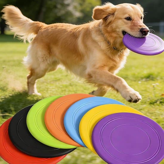 7-delt sæt holdbare bløde gummi flydende hundefrisbees til apport og træning (store hunde)
