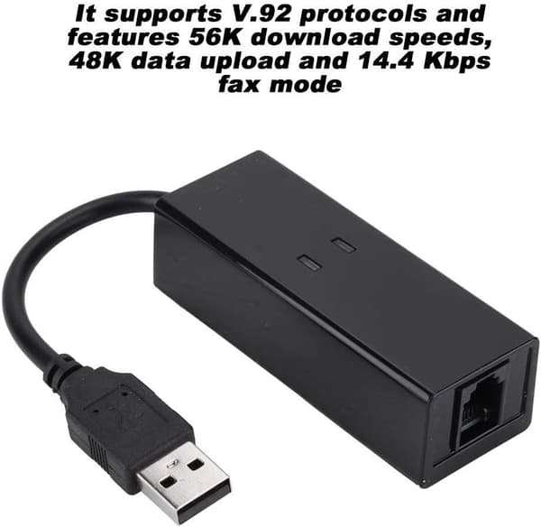 USB 56K Eksternt Opkalds-Stemme-Fax-Datamodem til Win7 Win8 Win10