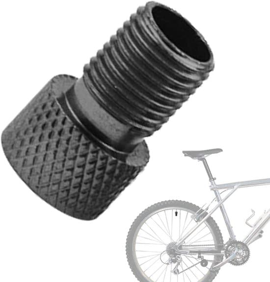 Cykelventiladapter - Däckpumpadapter - Cykeldäckpump - Läckagesäker tätning - 8 gram - Svart